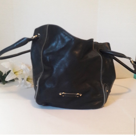 FLASH Sale! Cole Haan Black Leather Shoulder Bag - Picture 3 of 11